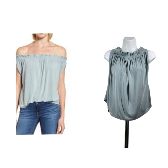 LUCKY BRAND OFF THE SHOULDER TOP - Picture 1 of 9